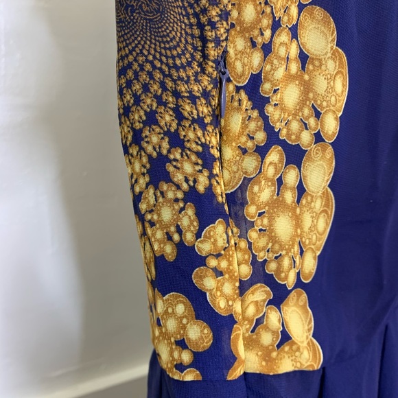 Only You Blue/Gold Oriental Holiday Dress NWT |3XL - Picture 5 of 7